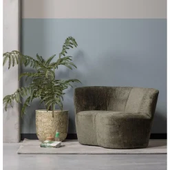 Hot WOOOD Stone bankje links warm groen