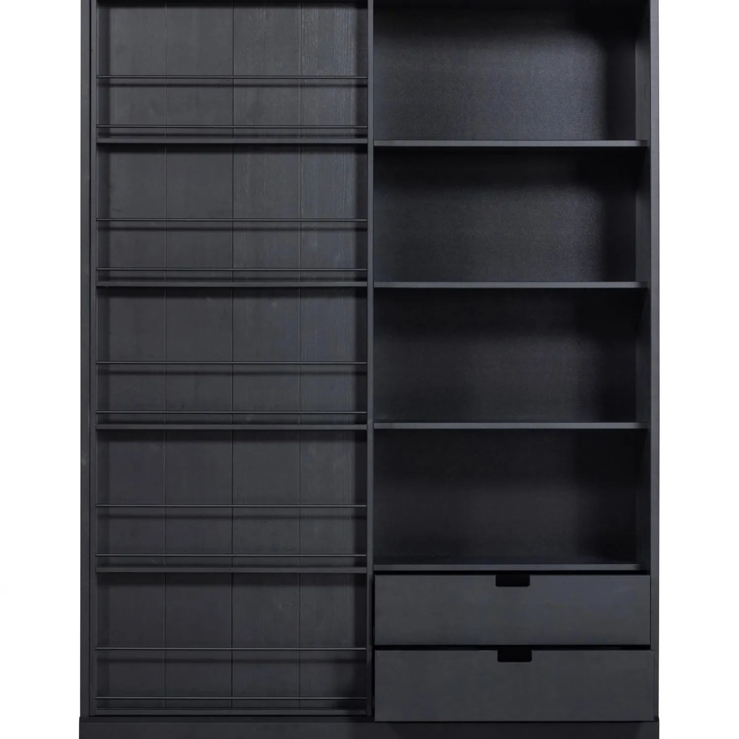 Best WOOOD Swing schuifdeurkast grenen geschuurd matzwart