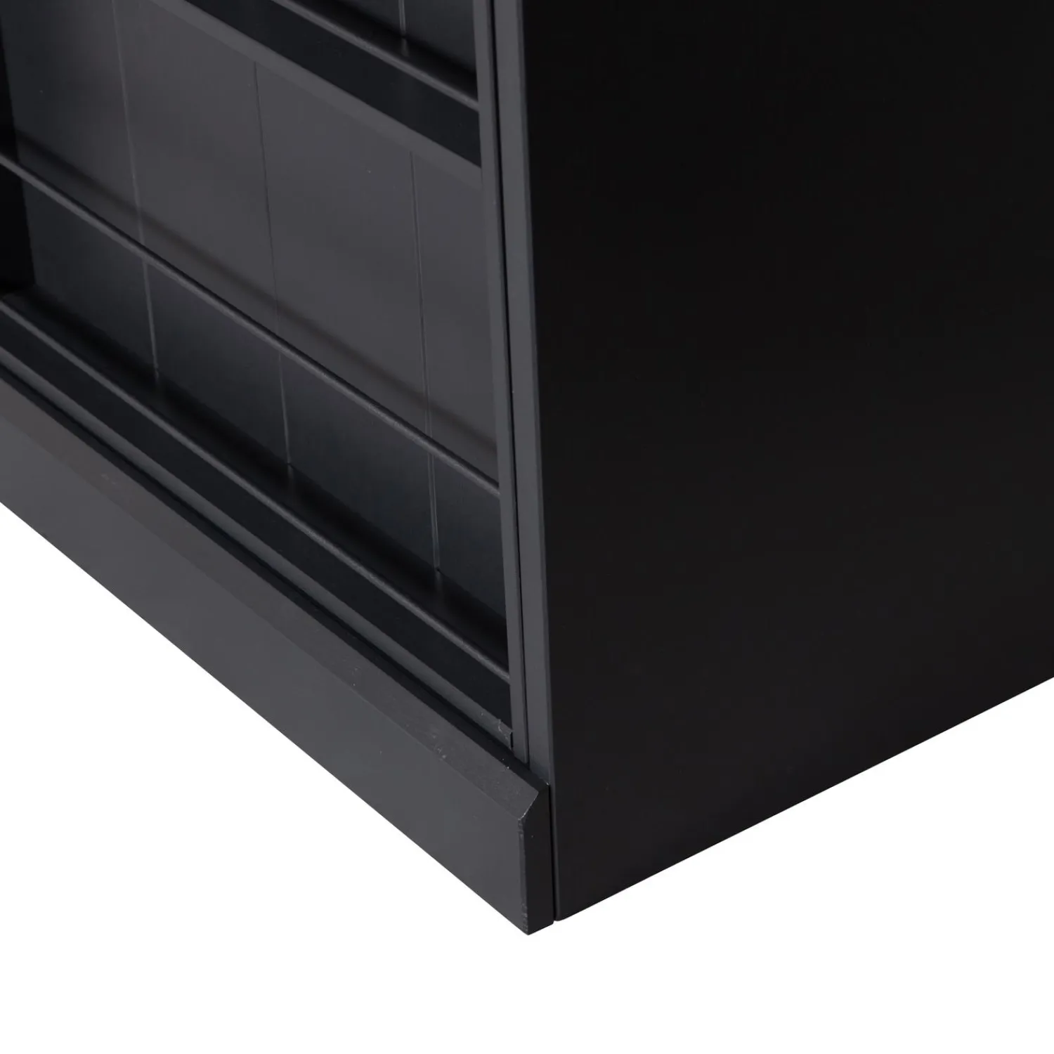 Best WOOOD Swing schuifdeurkast grenen geschuurd matzwart