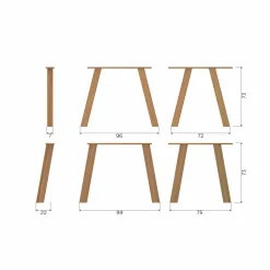 Clearance WOOOD Tablo eettafel deens ovaal DL 220x100 cm transparant
