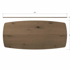 Online WOOOD Tablo eettafel deens ovaal DL 220x100 cm cashmere brown