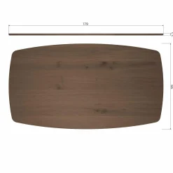 Best WOOOD Tablo eettafel deens ovaal DL 180x100 cm cashmere brown