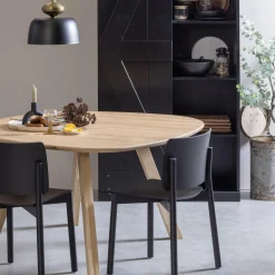 Sale WOOOD Tablo tafelblad eiken naturel organisch 130x130 cm