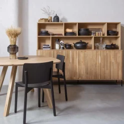 Sale WOOOD Tablo tafelblad eiken naturel organisch 130x130 cm