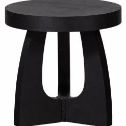 Sale WOOOD Tala bijzettafel mdf fineer zwart 45xø45 cm