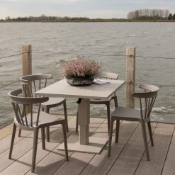 WOOOD Tesso hoogte verstelbare tuintafel aluminium Zand