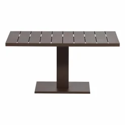 Discount WOOOD Tesso hoogte verstelbare tuintafel aluminium Bruin