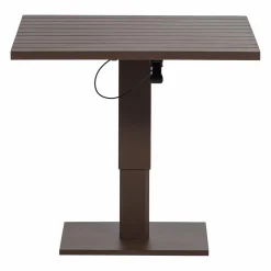 Discount WOOOD Tesso hoogte verstelbare tuintafel aluminium Bruin