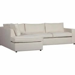 New WOOOD Thomas hoekbank geweven stof links Naturel