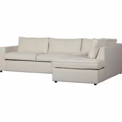 Discount WOOOD Thomas hoekbank geweven stof rechts Naturel