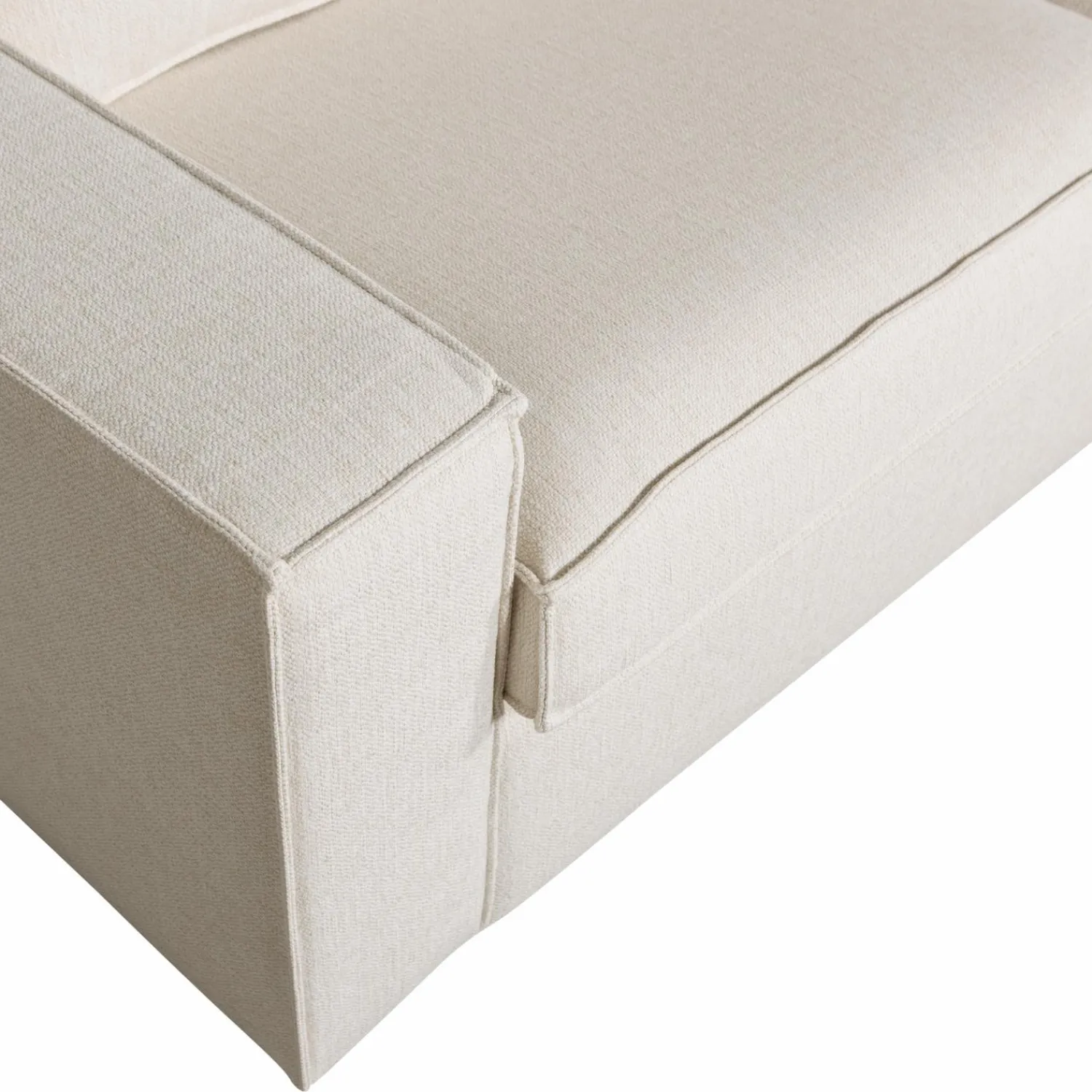 Discount WOOOD Thomas hoekbank geweven stof rechts Naturel