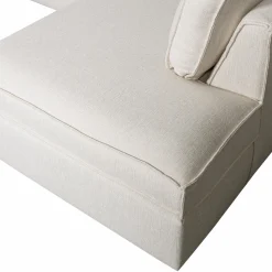 Discount WOOOD Thomas hoekbank geweven stof rechts Naturel