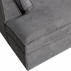 Sale WOOOD Thomas hoekbank ribstof links Donkergrijs