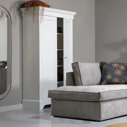 Best WOOOD Thomas hoekbank ribstof links Verweerd groen