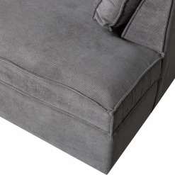 Sale WOOOD Thomas hoekbank ribstof rechts Donkergrijs