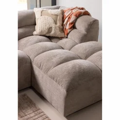 New WOOOD Tibas chaise longue rechts in de geweven stof zand