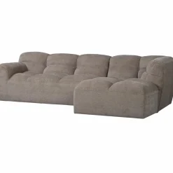 New WOOOD Tibas chaise longue rechts in de geweven stof zand