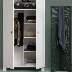 Outlet WOOOD Ties garderobekast grenen Wit