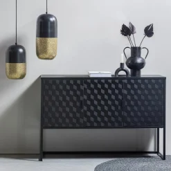 Clearance WOOOD Tirsa hanglamp 36 cm metaal zwart/messing