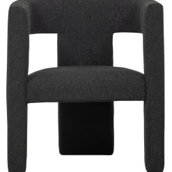 Outlet WOOOD Tiwa fauteuil bouclé Donkergrijs