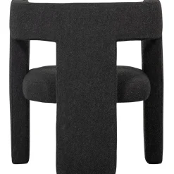 Outlet WOOOD Tiwa fauteuil bouclé Donkergrijs