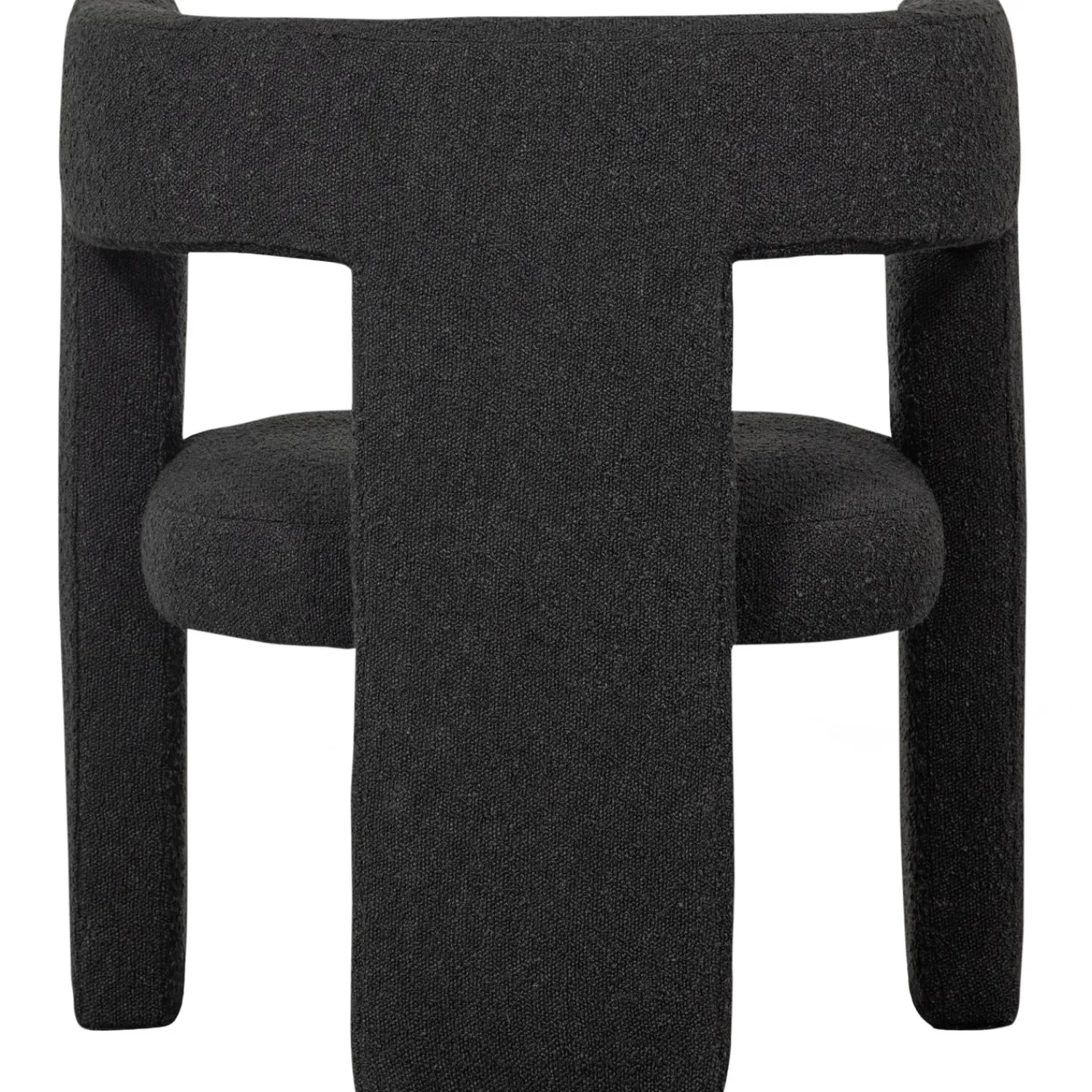 Outlet WOOOD Tiwa fauteuil bouclé Donkergrijs