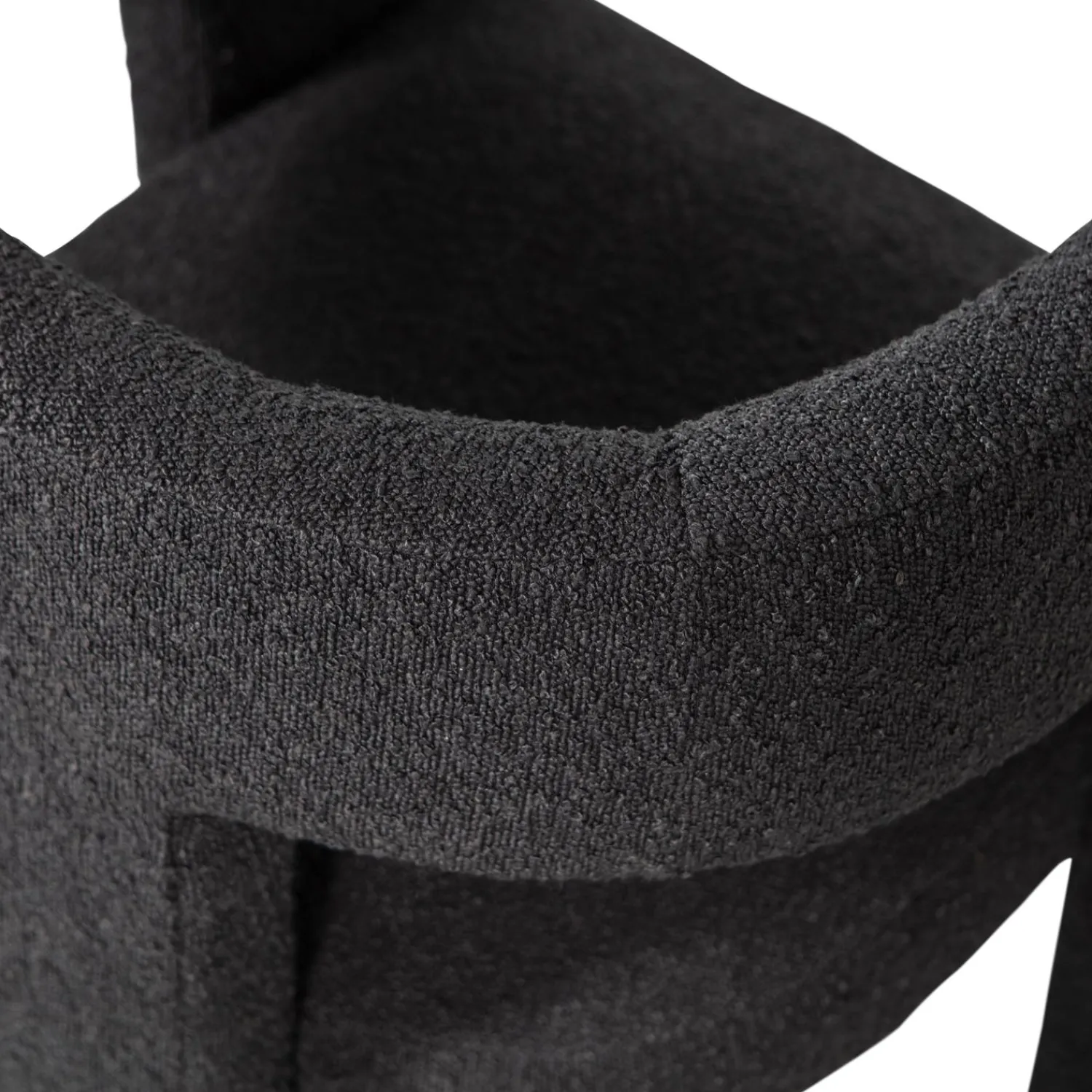 Outlet WOOOD Tiwa fauteuil bouclé Donkergrijs