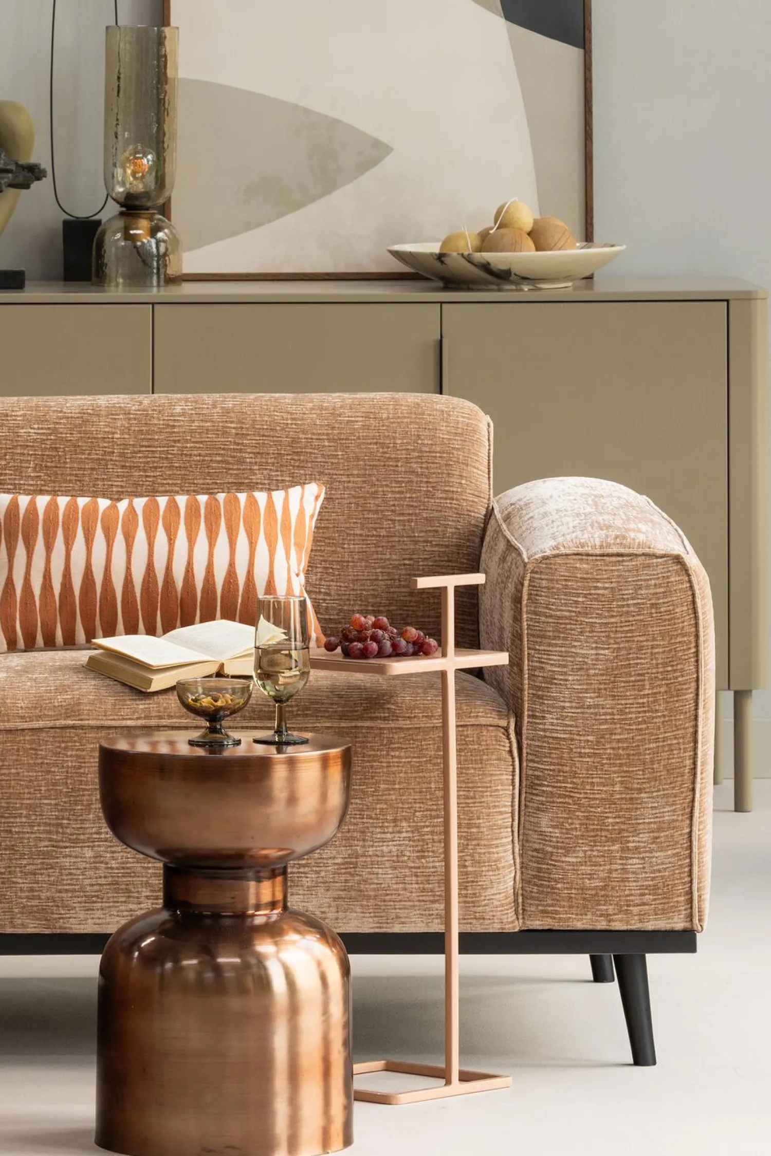 Outlet WOOOD Toste bijzettafel metaal oud roze Oudroze