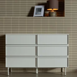 Clearance WOOOD Tours ladekast 6 lades melamine/MDF zand