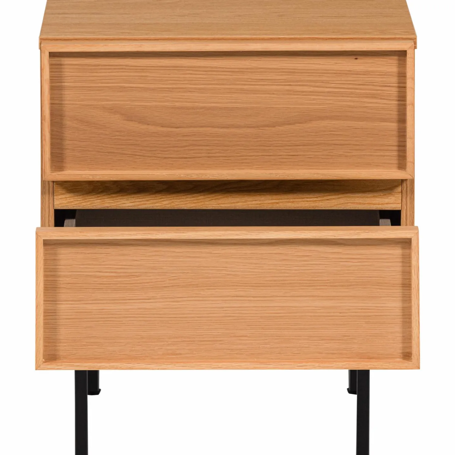 Best WOOOD Tours ladekast/nachtkastje 2 lades melamine/MDF Naturel