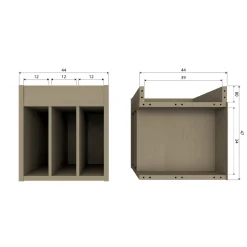 Sale WOOOD Turner platenkast grenen mud