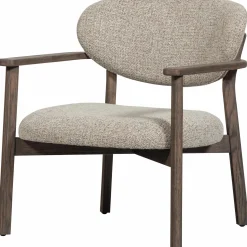 Hot WOOOD Udar fauteuil met houten frame donker Bruin