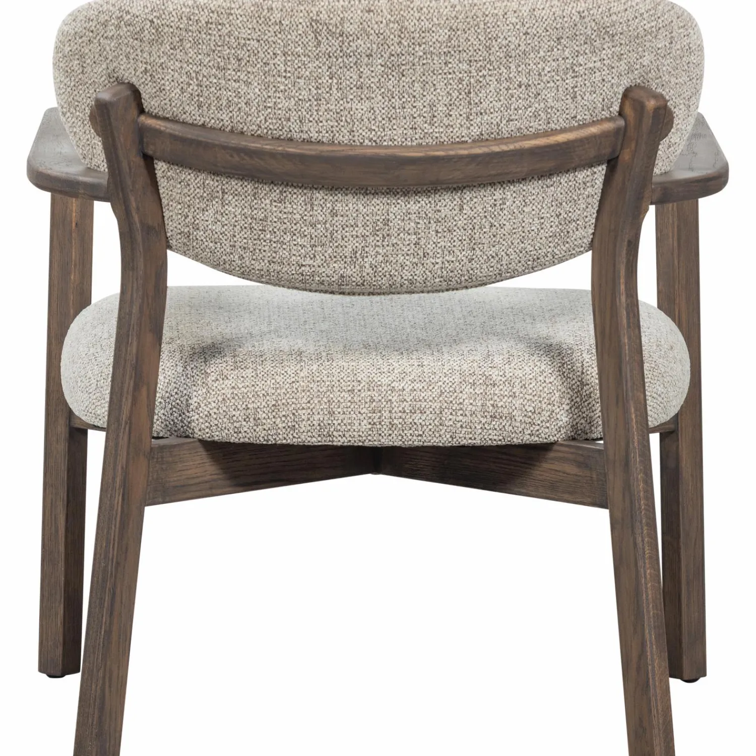 Hot WOOOD Udar fauteuil met houten frame donker Bruin