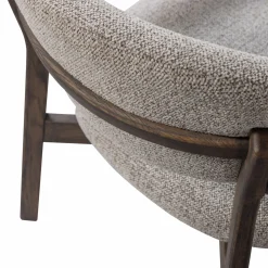 Hot WOOOD Udar fauteuil met houten frame donker Bruin