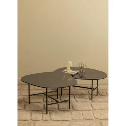 Outlet WOOOD Vajen salontafel met zwart marmeren look blad 70x70 cm