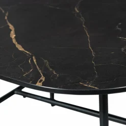 Outlet WOOOD Vajen salontafel met zwart marmeren look blad 70x70 cm