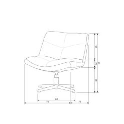 WOOOD Vinny draaifauteuil bouclé zand
