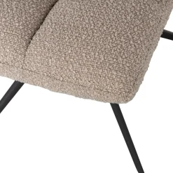 Clearance WOOOD Vinny draaistoel bouclé zand