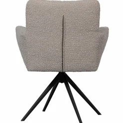 Online WOOOD Vinny draaistoel met armleuning bouclé zand