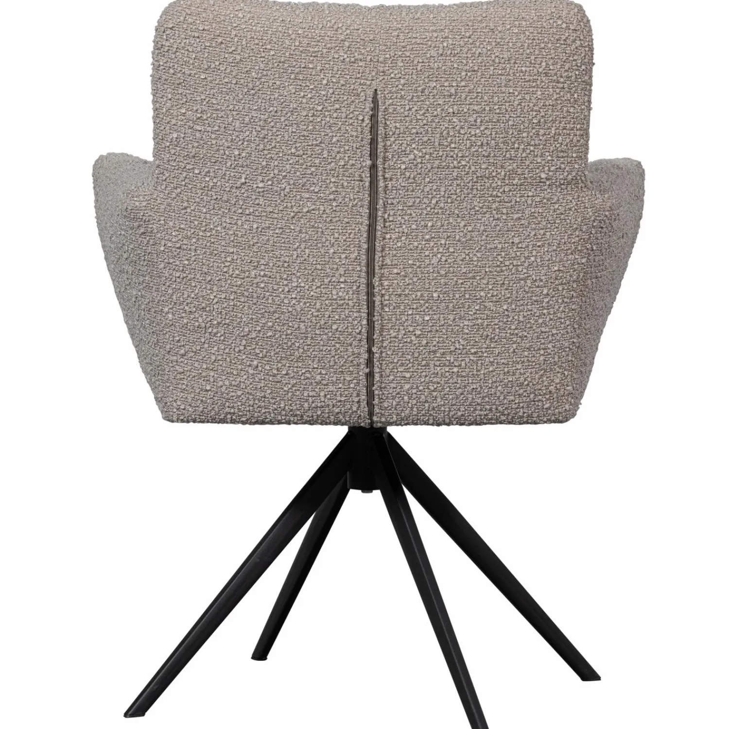 Online WOOOD Vinny draaistoel met armleuning bouclé zand