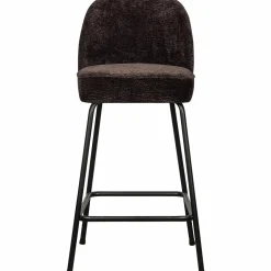 New WOOOD Vogue barstoel 65 cm 3D chenille Donkerbruin
