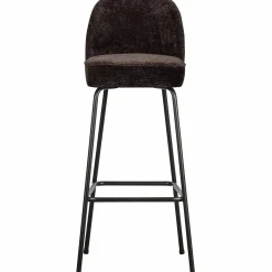 Clearance WOOOD Vogue barstoel 80 cm 3D chenille Donkerbruin