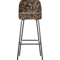 Outlet WOOOD Vogue barstoel 80 cm velvet Bouquet zwart