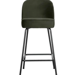 Best WOOOD Vogue barstoel 65 cm velvet Donkergroen