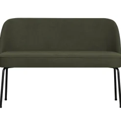 New WOOOD Vogue eetbank geweven stof Warm groen