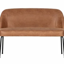 Online WOOOD Vogue eetbank leer Cognac