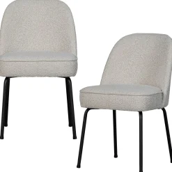 Online WOOOD Vogue eetkamerstoel bouclé Naturel