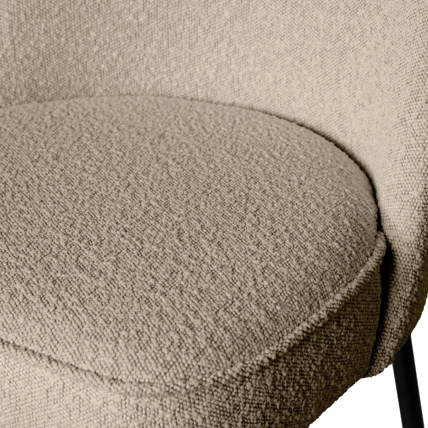 WOOOD Vogue eetkamerstoel bouclé Beige