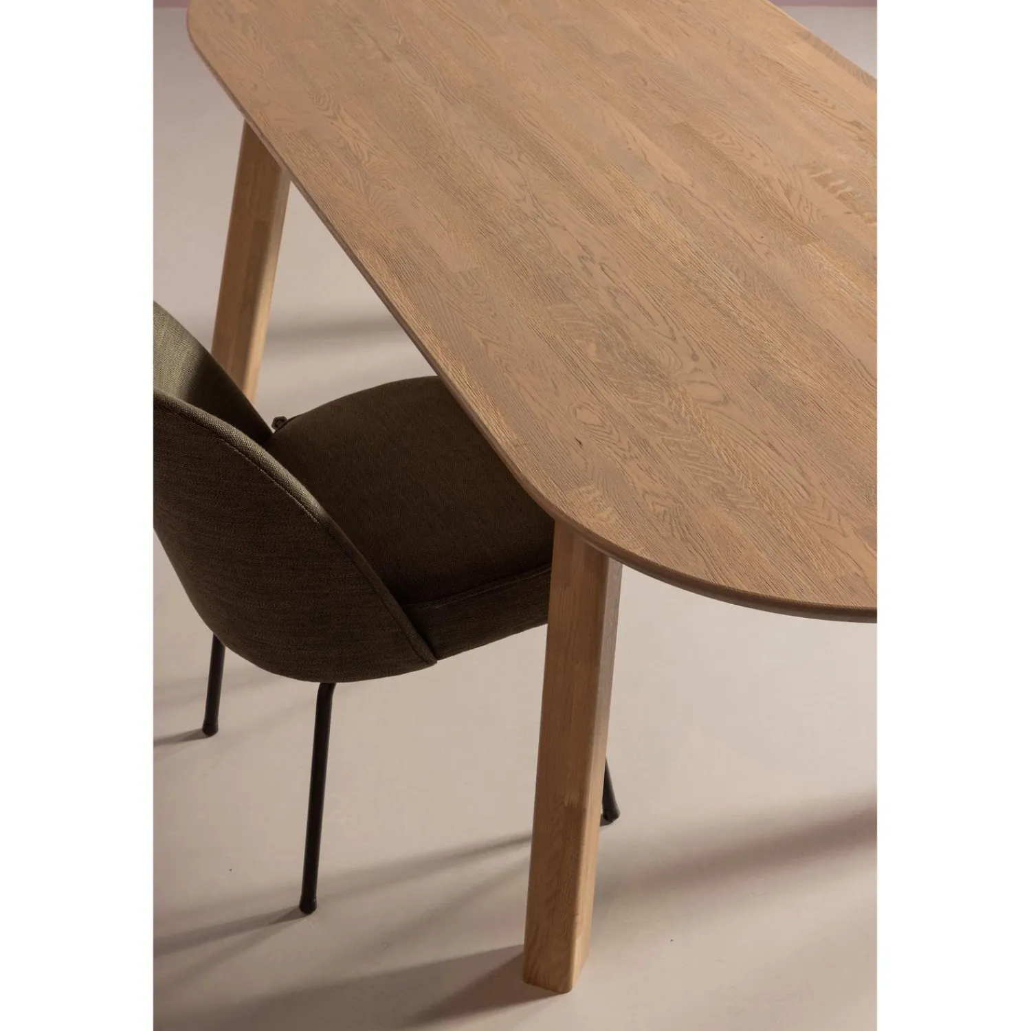 Sale WOOOD Vogue eetkamerstoel geweven stof Warm groen