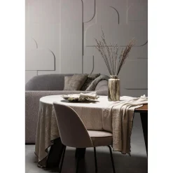 Online WOOOD Vogue eetkamerstoel geweven stof Zand